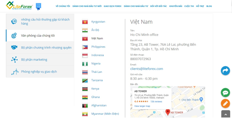 Việt Nam là một trong những thị trường phát triển mạnh của sàn LiteForex